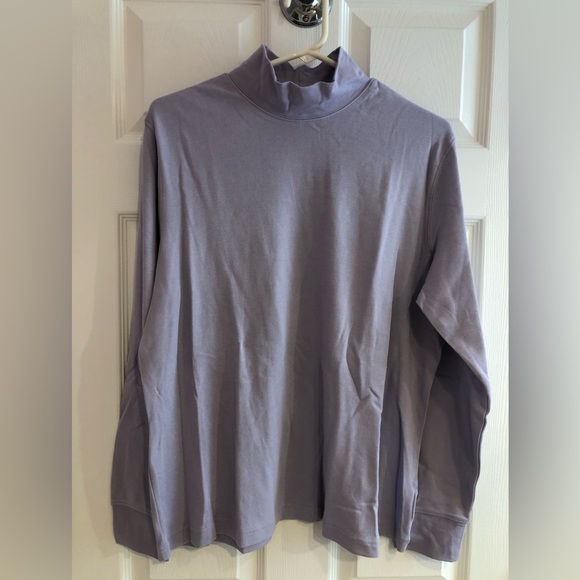 Lands’ End Women’s Relaxed Fit Long Sleeve Mock Turtleneck, Size Large - Picture 9 of 10